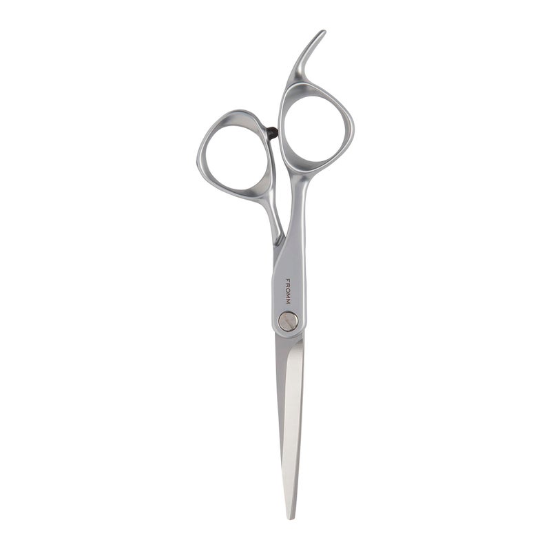 Fromm Transform 575 LeftHand Extra Smooth Hair Cutting Shears for Wet and Dry Hair Polished Silver Japanese Steel Scissors with Beveled Blade